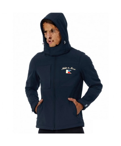 Nakit & Muusi Meritime Men's Hooded Softshell  Jacket Navy Nakit & Muusi Meritime Men's Hooded Softshell  Jacket Navy