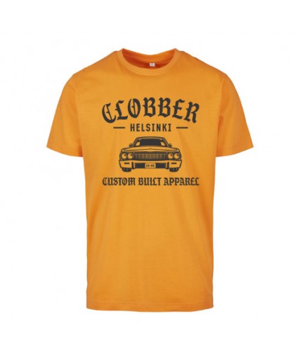 Clobber Helsinki Custom Built Mens Fitted Tee Orange Clobber Helsinki Custom Built Mens Fitted Tee Orange