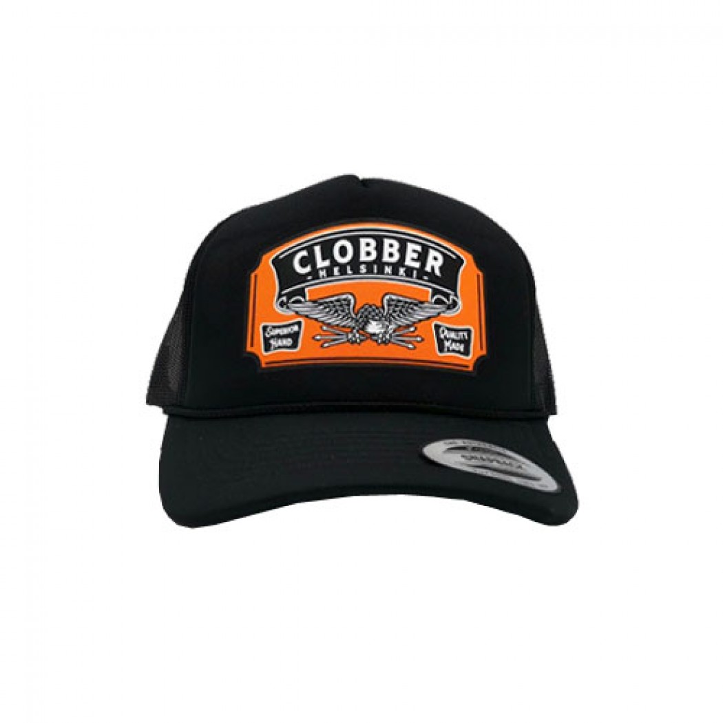 Clobber Helsinki Superior Curved Visor Foam Trucker Cap Black