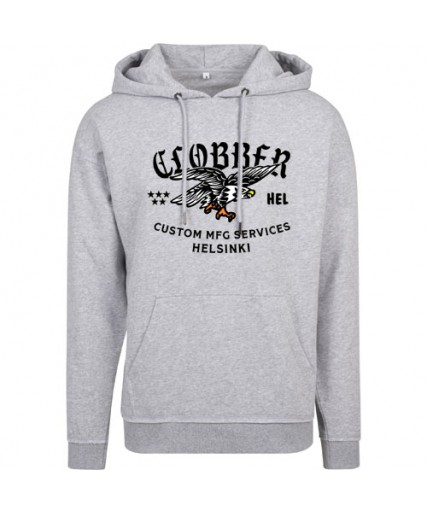 Clobber Helsinki Eagle III Oversize Hoodie Heather Grey