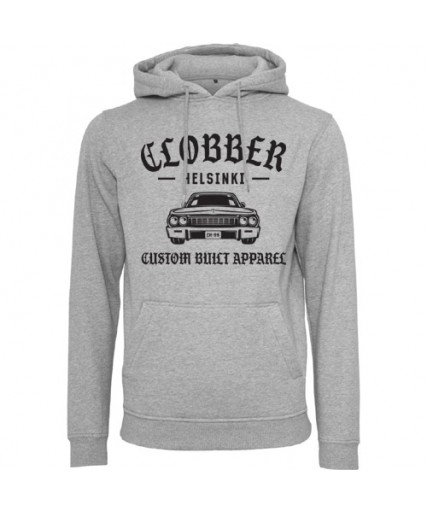 Clobber Helsinki Custom Built Mens Fitted Hood Heather Grey Clobber Helsinki Custom Built Mens Fitted Hood Heather Grey