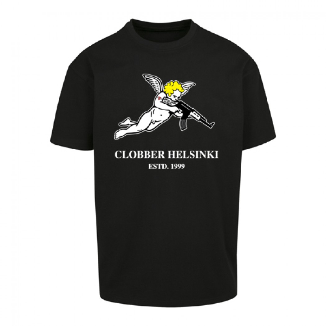 Clobber Helsinki Black Angel Oversize T-Shirt Black