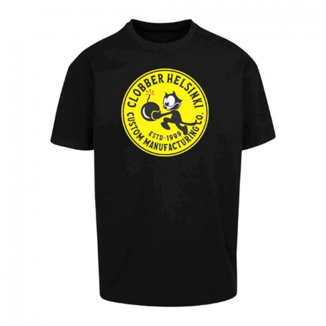 Clobber Helsinki Bomber Oversize Mens Tee Black Clobber Helsinki Bomber Oversize Mens Tee Black