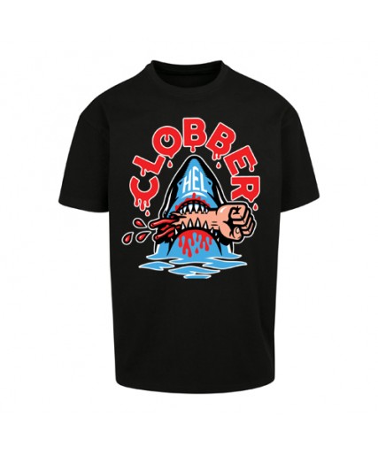 Clobber Helsinki Shark Bait Oversize Mens Tee Black Clobber Helsinki Shark Bait Oversize Mens Tee Black