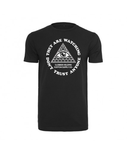 Clobber Helsinki They Are Watching Mens Fitted Shirt Black Clobber Helsinki They Are Watching Mens Fitted Shirt Black