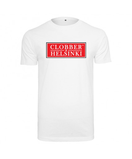 Clobber Helsinki Boxed Fitted Mens Tee White Clobber Helsinki Boxed Fitted Mens Tee White