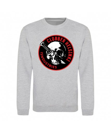 Clobber Helsinki Skull Industries Crewneck Sweatshirt Heather Grey