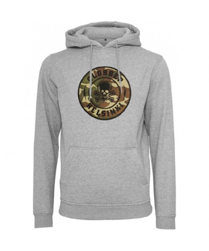 Clobber Helsinki Road Rage Fitted Heavy Weight Fleece Hoody Heather Grey / Camo Clobber Helsinki Road Rage Fitted Heavy Weight Fleece Hoody Heather Grey / Camo