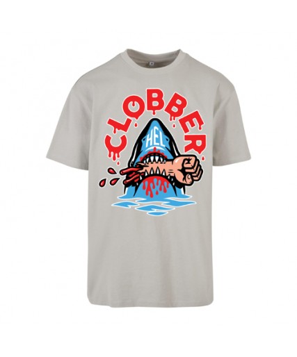 Clobber Helsinki Shark Bait Oversize Mens Tee Lightasphalt Clobber Helsinki Shark Bait Oversize Mens Tee Lightasphalt