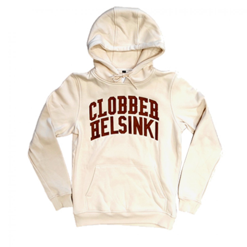 Clobber Helsinki College Logo Fitted Hoody Sand