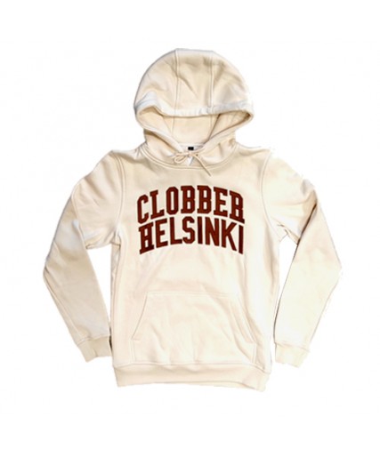 Clobber Helsinki College Logo Fitted Hoody Sand Clobber Helsinki College Logo Fitted Hoody Sand