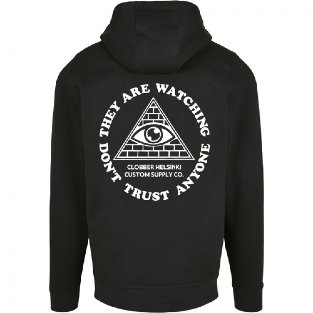 Clobber Helsinki They Are Watching Mens Zip Hood Black