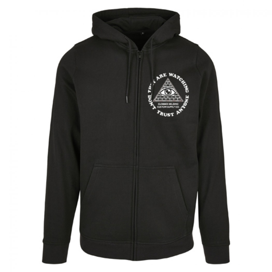 Clobber Helsinki They Are Watching Mens Zip Hood Black