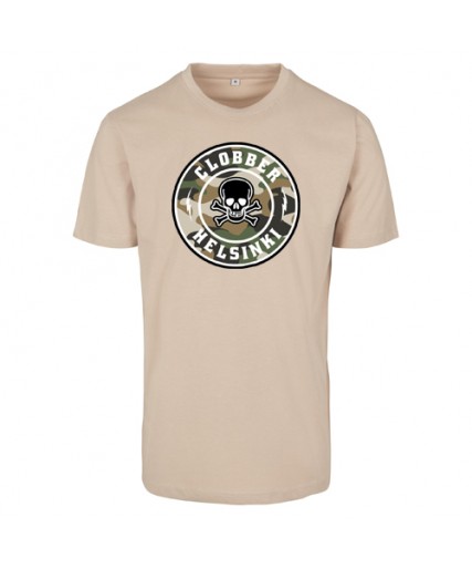Clobber Helsinki Skullz Camo Fitted Tee Sand