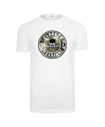 Clobber Helsinki Skullz Camo Fitted Tee White