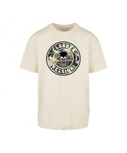 Clobber Helsinki Skullz Camo Oversize Tee Sand