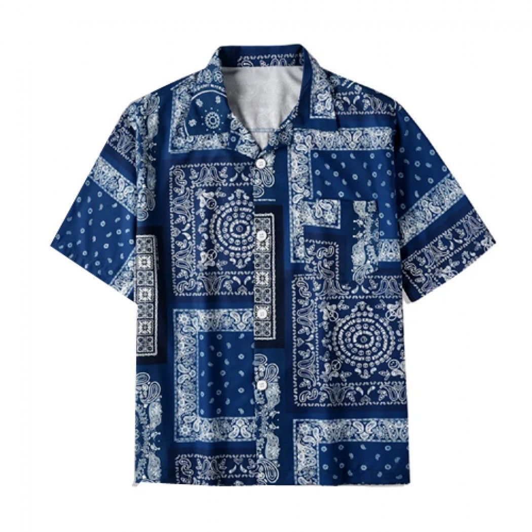 Clobber Helsinki Paisley Print Shirt Blue