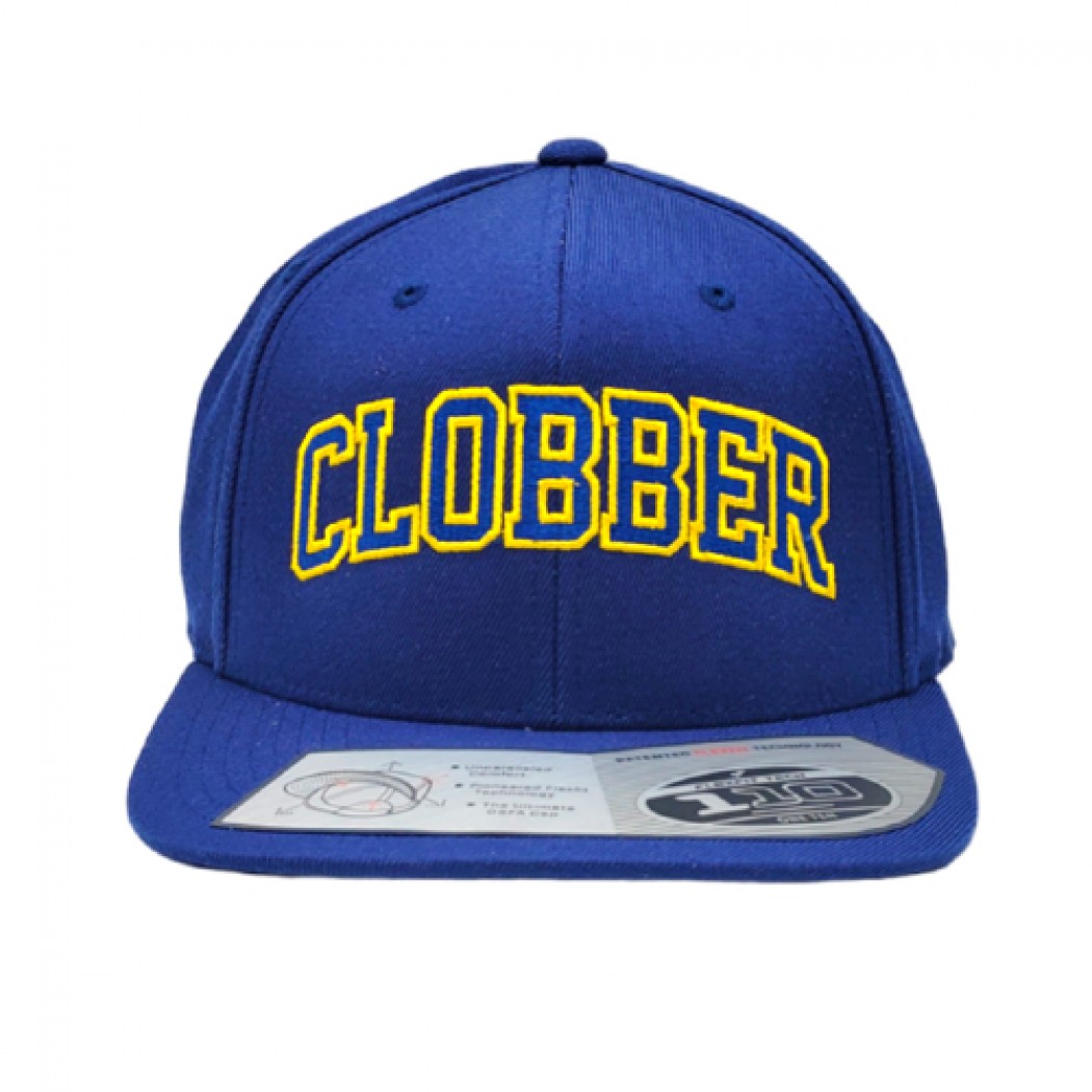 Clobber Helsinki College Logo  110 Fitted Snapback Cap Navy