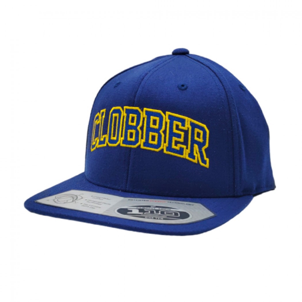 Clobber Helsinki College Logo  110 Fitted Snapback Cap Navy