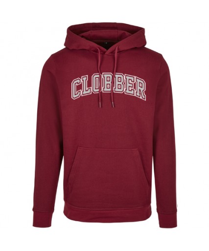 Clobber Helsinki College Logo Basic Hoody Burgundy Clobber Helsinki College Logo Basic Hoody Burgundy