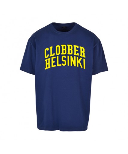 Clobber Helsinki College Logo  Oversize Mens Tee Navy Clobber Helsinki College Logo  Oversize Mens Tee Navy