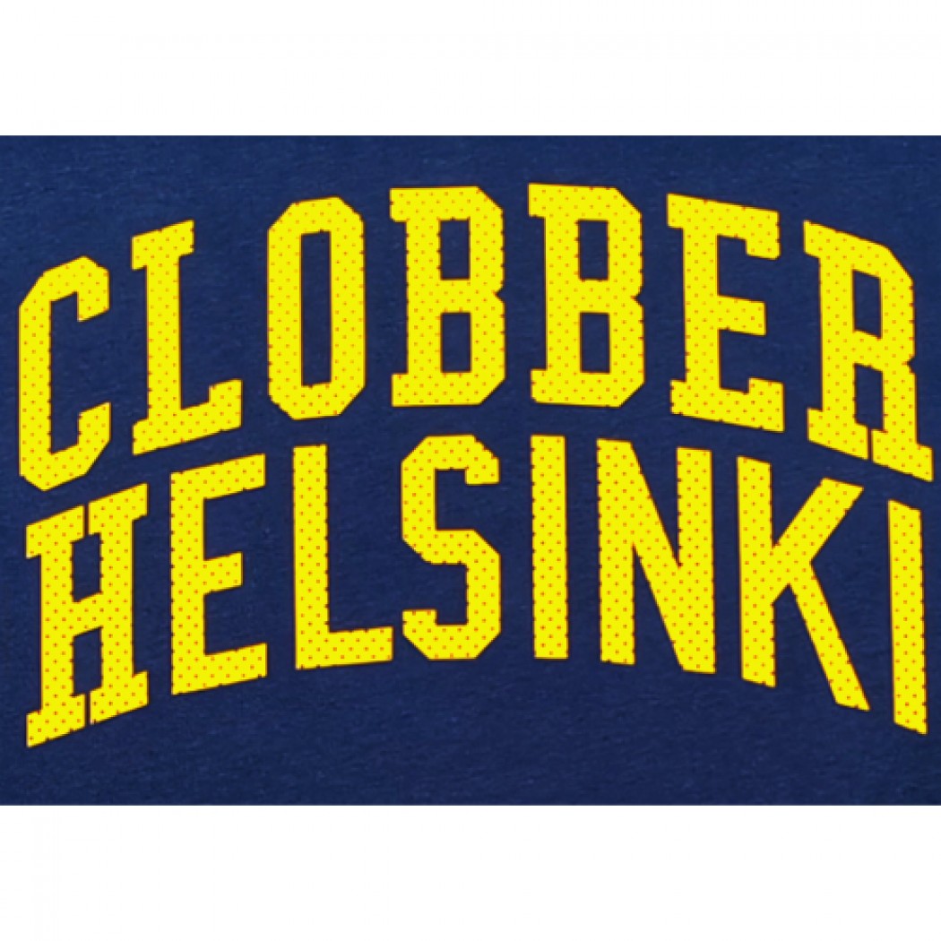 Clobber Helsinki College Logo  Oversize Mens Tee Navy