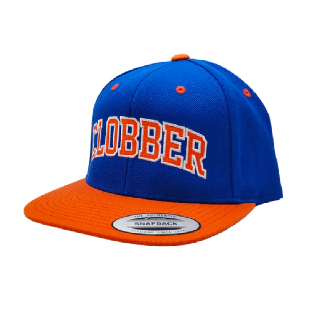 Clobber Helsinki College Logo Snapback Cap Royal/Orange