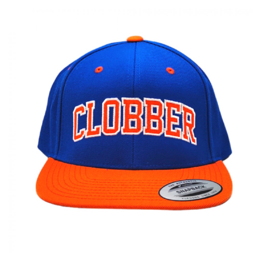 Clobber Helsinki College Logo Snapback Cap Royal/Orange