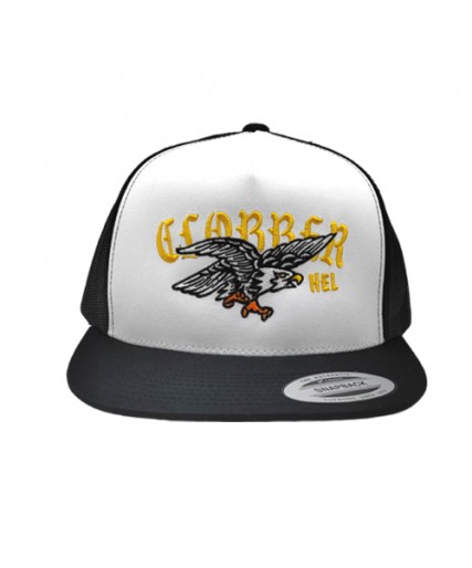 Clobber Helsinki Eagle III Flatt Brill Trucker Cap Black/White Clobber Helsinki Eagle III Flatt Brill Trucker Cap Black/White