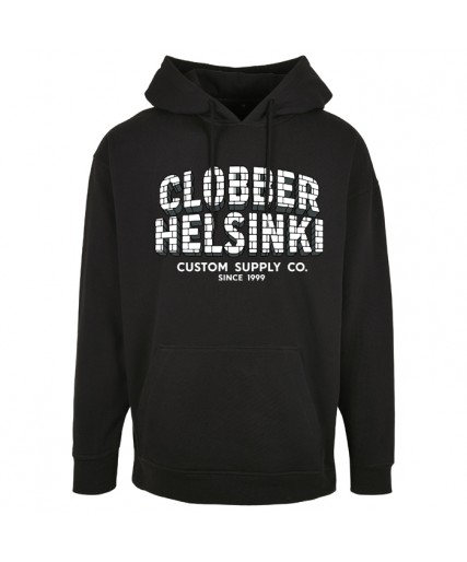 Clobber Helsinki Bricks Mens Heavy Oversize Hoodie Black Clobber Helsinki Bricks Mens Heavy Oversize Hoodie Black