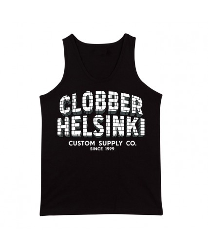 Clobber Helsinki Bricks Mens Tank Top Black Clobber Helsinki Bricks Mens Tank Top Black