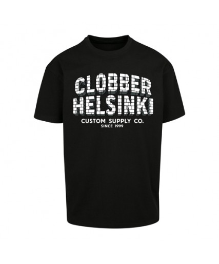 Clobber Helsinki Bricks  Oversize Mens Tee Black Clobber Helsinki Bricks  Oversize Mens Tee Black