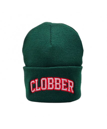 Clobber Helsinki College Logo Beanie Hat Bottle Green