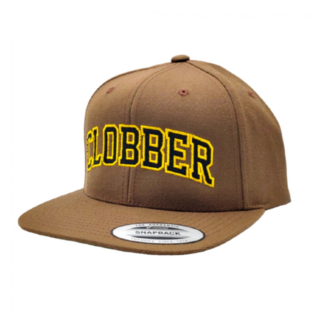 Clobber Helsinki College Logo Snapback Cap Brown