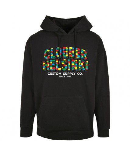 Clobber Helsinki Color Bricks Mens Heavy Oversize Hoodie Black Clobber Helsinki Color Bricks Mens Heavy Oversize Hoodie Black