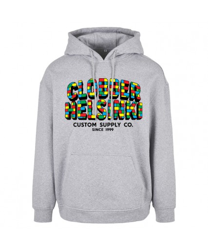 Clobber Helsinki Color Bricks Mens Heavy Oversize Hoodie Heather Grey Clobber Helsinki Color Bricks Mens Heavy Oversize Hoodie Heather Grey