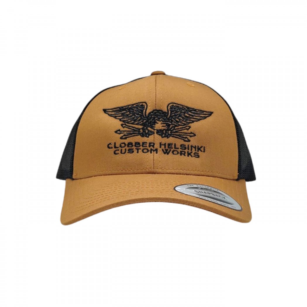 Clobber Helsinki Custom Works Eagle Trucker Cap Caramel/Black