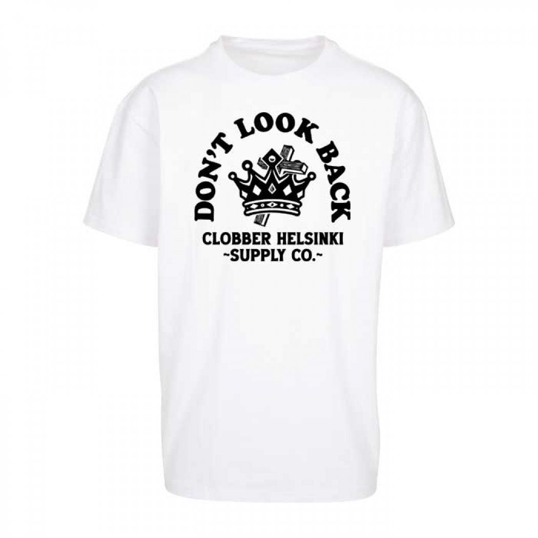 Clobber Helsinki Don't Look Back Oversize Tee White Clobber Helsinki Don't Look Back Oversize Tee White