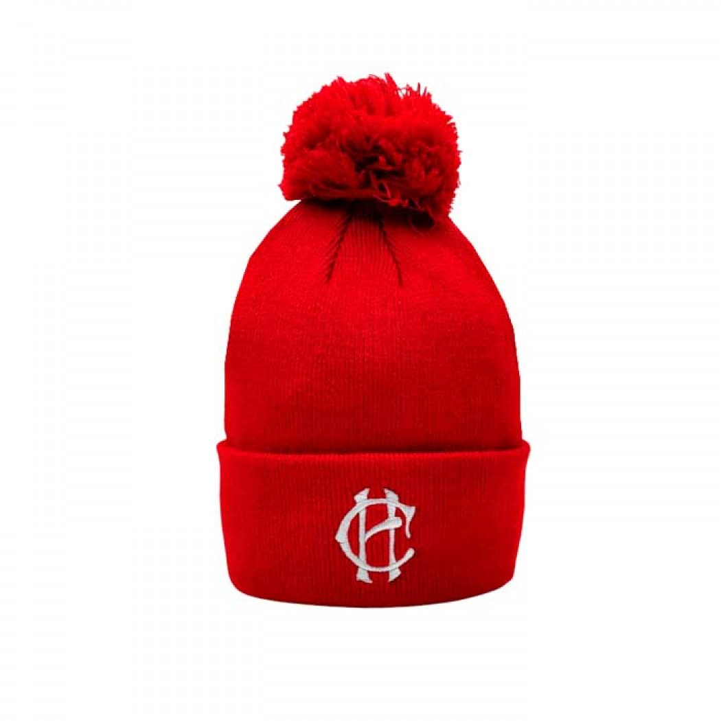 Clobber Helsinki Monogram Pomp Beanie Red