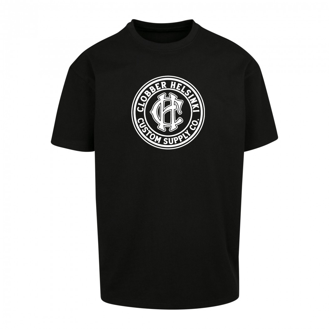 Clobber Helsinki Monogram Badge Logo Oversize Tee Black