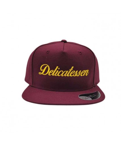 Delicatessen Snap Five Snapback Cap Burgundy Delicatessen Snap Five Snapback Cap Burgundy