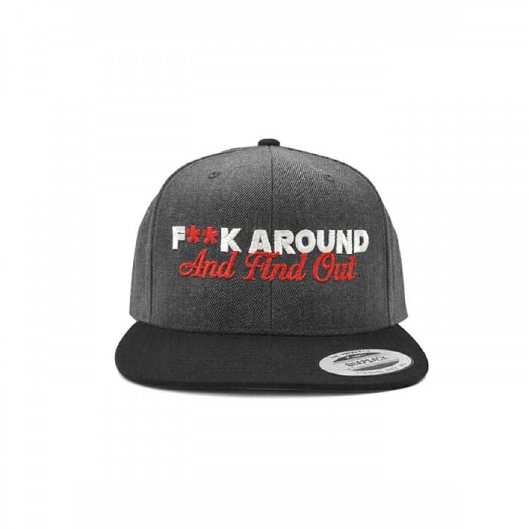 F**K Around And Find Out Snapback Cap Charcoal/Black