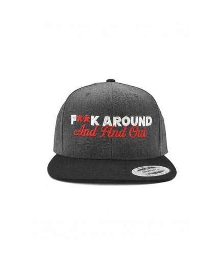 F**K Around And Find Out Snapback Cap Charcoal/Black