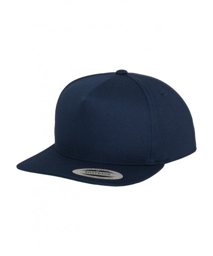 Classic 5 Panel Snapback Cap Navy Classic 5 Panel Snapback Cap Navy