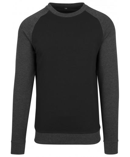 Raglan Crewneck Black/Charcoal Raglan Crewneck Black/Charcoal