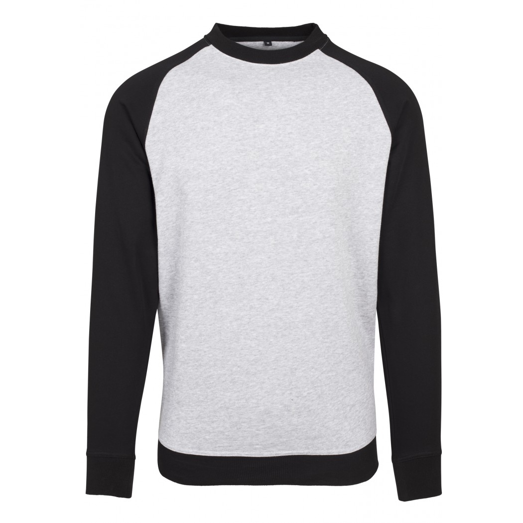 Raglan Crewneck HeatherCharcoal/Black
