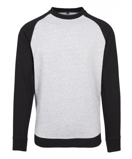 Raglan Crewneck HeatherCharcoal/Black Raglan Crewneck HeatherCharcoal/Black