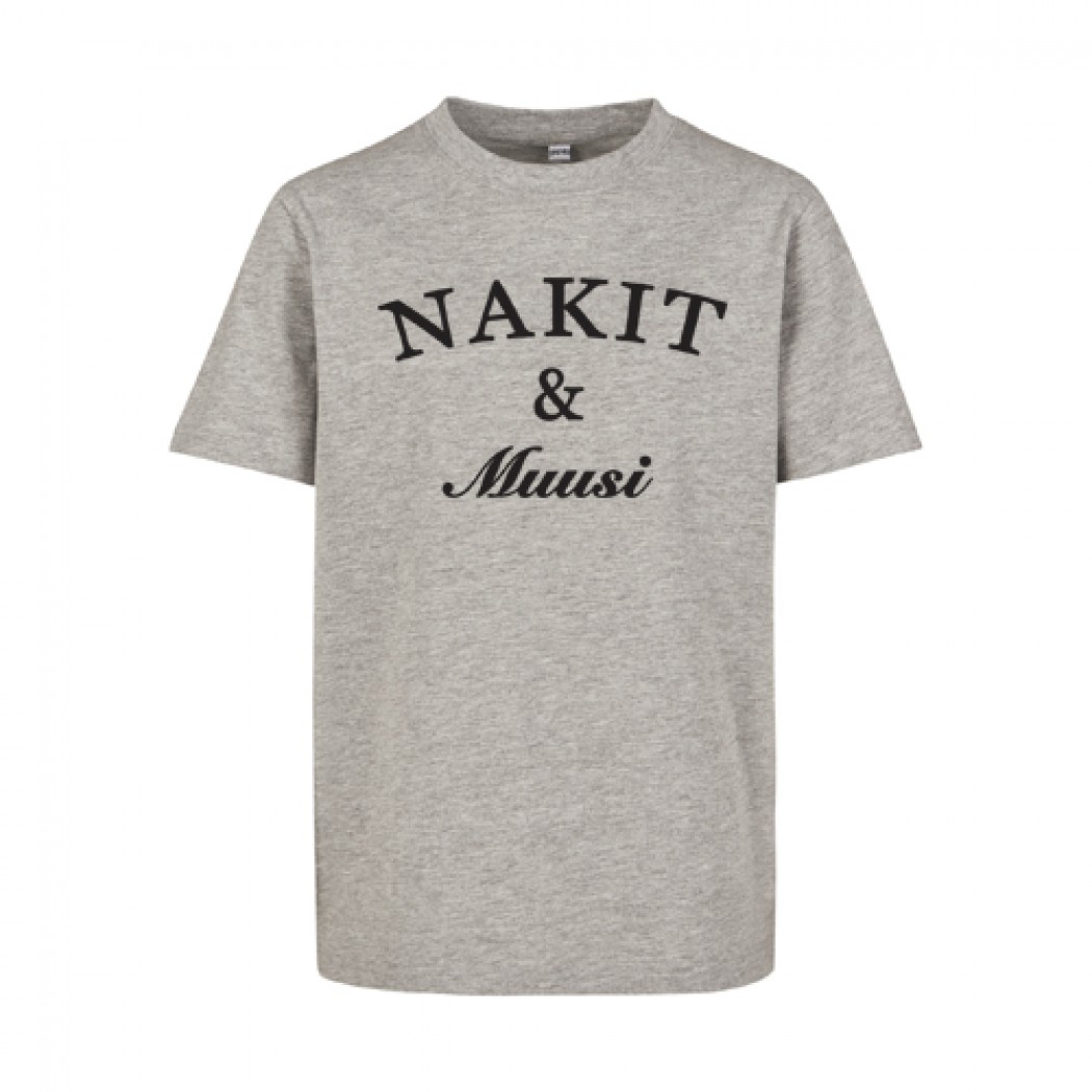 Nakit & Muusi OG Logo Kids Tee Heather Grey