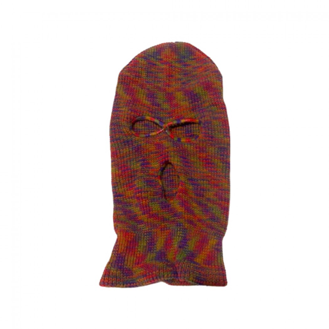 Three Hole Variegated Crochet Knitted Balaclava Raibow Three Hole Variegated Crochet Knitted Balaclava Raibow
