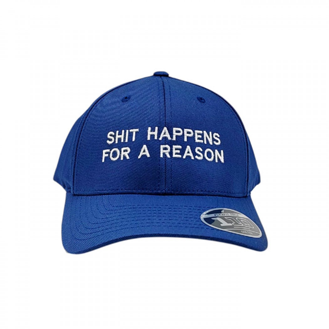 Shit Happens For A Reason 110 Fitted Kaareva Snapback Cap Navy